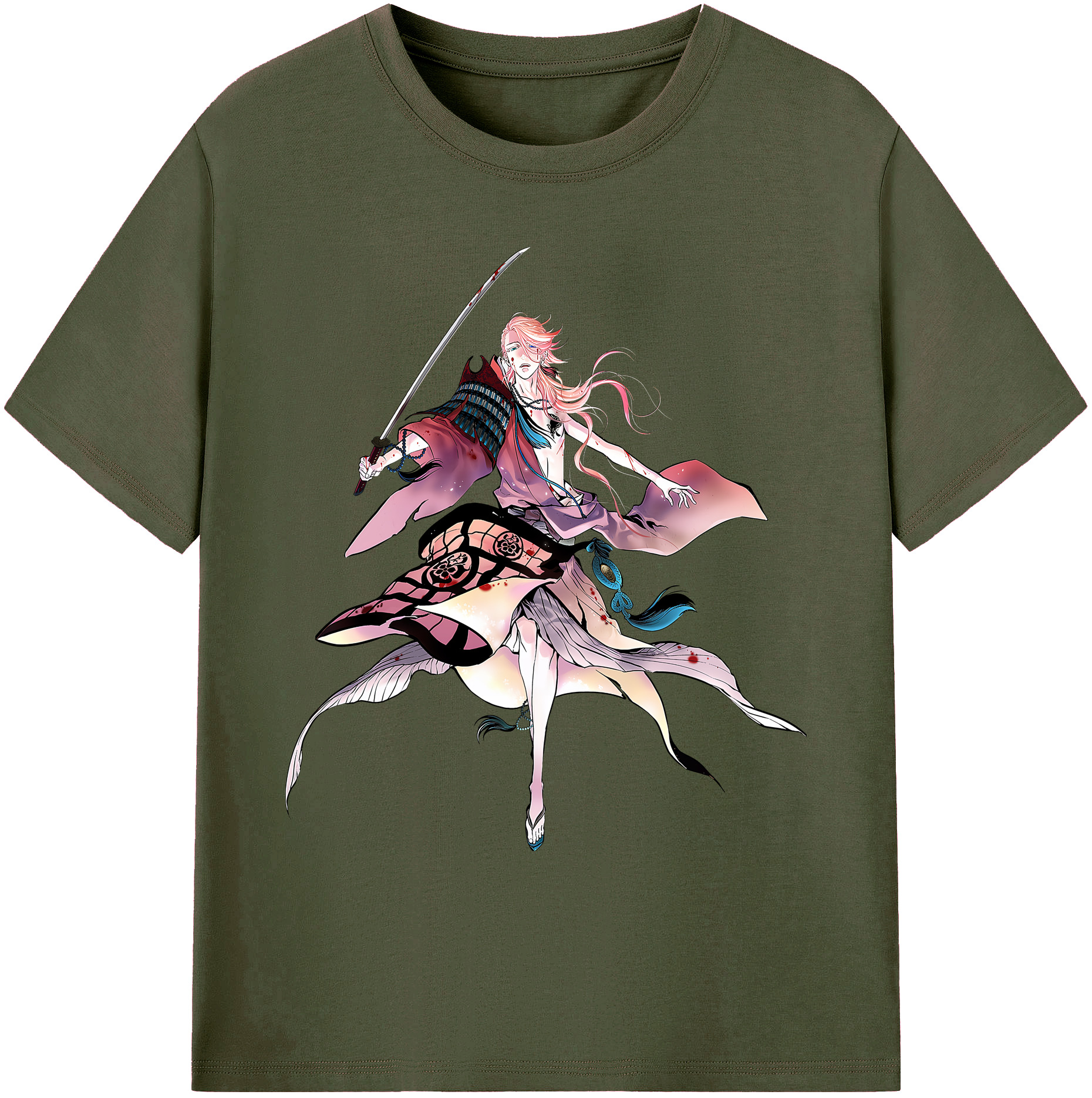 （画像用） 刀剣乱舞 Touken Ranbu 綿100％ メンズ半袖Tシャツ｜肌触りやわらか＆通気性